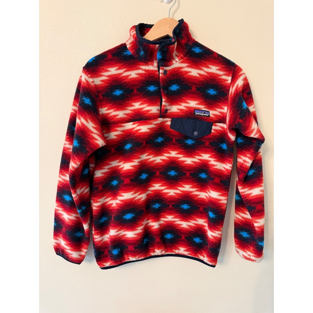 Patagonia Synchilla Snap-T Fleece Pullover Wild Desert Aztec Southwestern Red XS